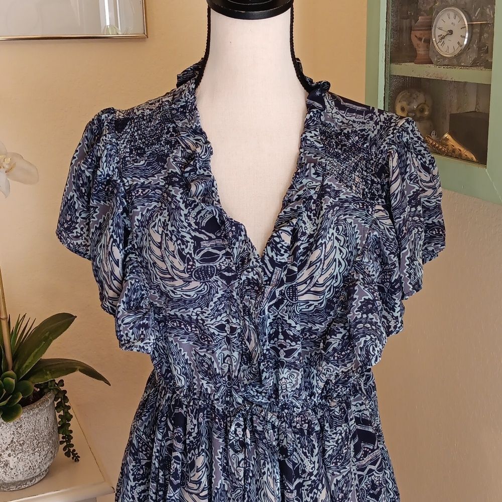 Sundance Skye Dress With Flutter Sleeves. Cottagecore. Beachy. Coastal Cowgirl - Picture 3 of 14